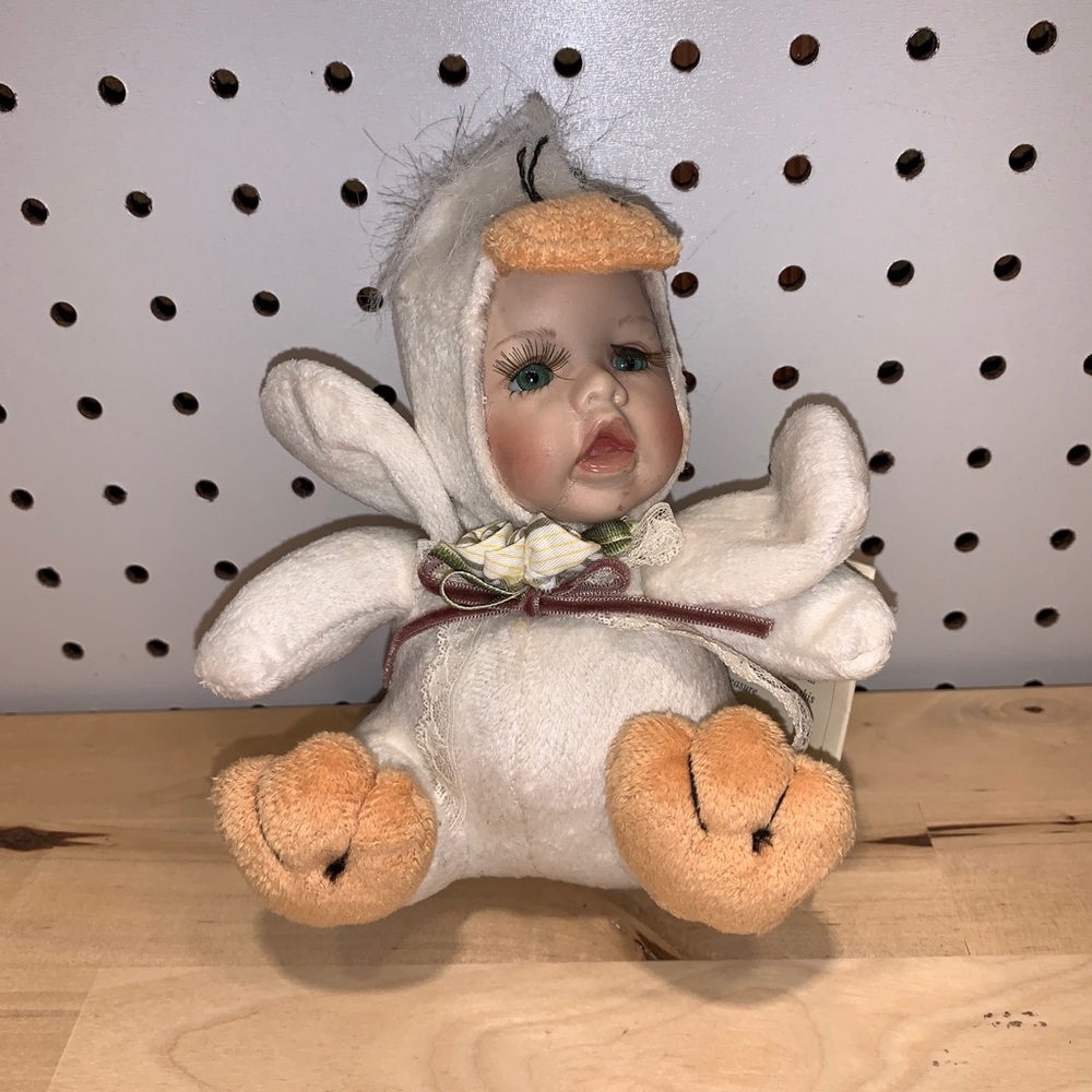 Golden Keepsakes Baby Duck Baby Porcelain Face & Hands doll